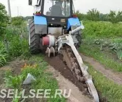 Аренда бары-грунтореза, траншеекопатель услуги