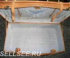 Шикарный чемодан без ручки кожа 1949 г - 2