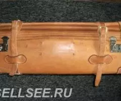 Шикарный чемодан без ручки кожа 1949 г - 3