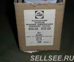 Гуашь Talens белая N100, лимонная N205 - 4