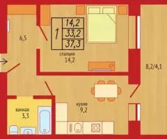 Продаю 2-комн квартиру, 63 кв м - 2