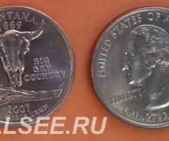 США. Монтана - 25ц. , 2007 Д - 2