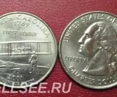 США. Северная Каролина - 25ц. , 2001 Д