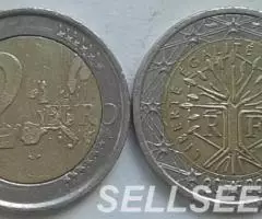 Франция. 2евро, биметалл, 2001,2000 - 3