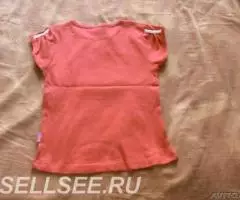 Футболка новая 6 лет 116 см хлопок розовая и красная - 3