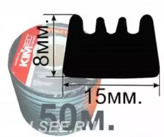Уплотнитель самоклеящийся D-профиль для проёмов автомобилей - 4