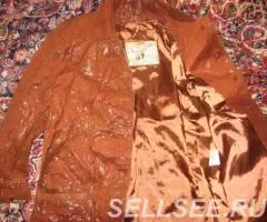 Куртка кожа крэк. Авантюрин Золотой песок. Италия - 2