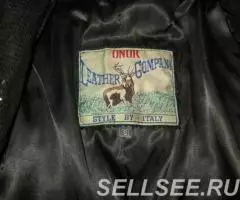 Куртка кожа крэк. Авантюрин Еловый лес. Италия. Размер S - 3