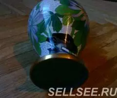 Ваза клуазоне метал эмаль антиквариат интерьер - 4