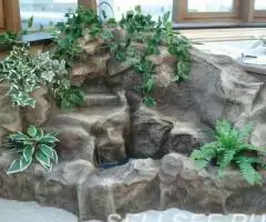 Искусственные деревья скалы гроты пальмы водопады. - 2