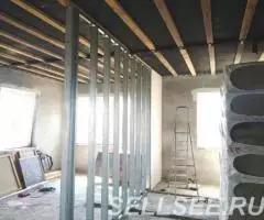 Монтаж ГКЛ перегородок, обшивка гипсокартонном в  Красноярске - 3