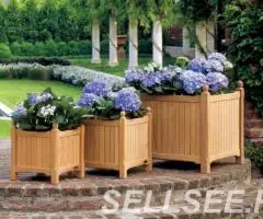 Деревянное кашпо на заказ - 2