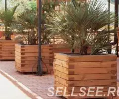 Деревянное кашпо на заказ - 3