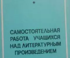 Самостоятельная работа учащихся над литературными ...