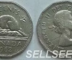 Канада. Бобер - 5центов, никель, разных годов - 3