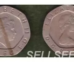 Великобритания. Две монеты по 20 пенсов. - 2