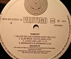 Пластинка виниловая Nazareth - Rampant SW - 3