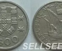 Португалия. Парусник - 5 эскудо, никель, 1963,1966 - 2