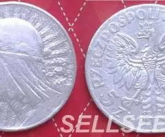 Польша. Ядвига - 5злотых, серебро, 1933,1934 - 2