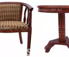 Чайная группа В-5. Чайные кресла из дерева и столик - 2