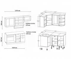 Кухня Венеция-3 Угловая. Варианты правый, левый - 2