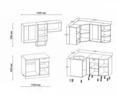 Кухня Венеция-1 Угловая. Варианты правый, левый - 4