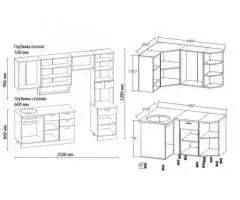 Кухня Беларусь-4 Угловая. Варианты правый, левый - 4