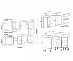 Кухня Беларусь-5 Угловая. Варианты правый, левый - 4