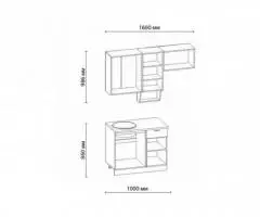 Кухня Беларусь-1. Варианты правый, левый - 4
