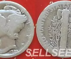 США. Меркурий - дайм, 10 центов , серебро, разных годов - 2