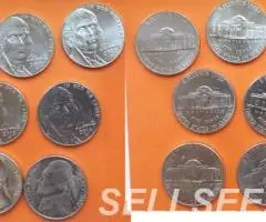 США. Тип Джеферсон - 5 центов, никель, разных годов - 2