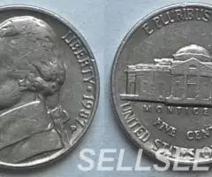 США. Тип Джеферсон - 5 центов, никель, разных годов - 3