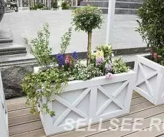 Кашпо деревянные для цветов и деревьев - 2