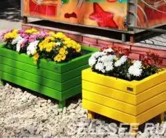 Кашпо деревянные для цветов и деревьев - 3