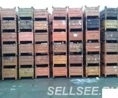 Тара, контейнеры, ящики, металлическая, складская, б у - 3