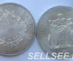 Франция. Геркулес и Нимфы - 50фр. , серебро - 2