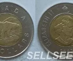 Канада. Белый медведь - 2д. , биметалл, 1996,2003 - 2