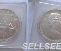 Канада. Вояджер - 1доллар, серебро, 1966 - 2