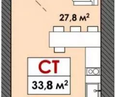 Продаю  студия квартиру, 34 кв м - 2
