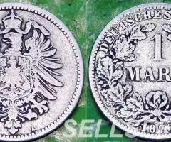 1 марка 1876 г. Германская Империя А 3