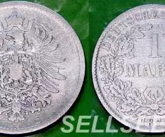 1 марка 1875 г. Германская Империя D 2