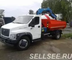 Самосвал с задней разгрузкой ГАЗ-САЗ-25072-05 с КМУ ИМ 77 - 2