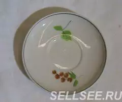 Фарфоровый сервиз детский на 4 персоны родом из СССР. Гжель. - 2