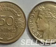 Франция. Плодородие - 50 сантимов, бронза, 1931,1932 - 2