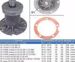 Насос водяной помпа Mercedes 123 126 , 250, 280E