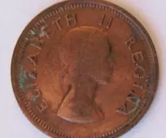 Южная Африка 1 4 пени 1953 год - 2