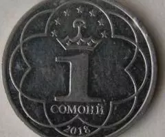 1 сомани 2018 года Таджикистан - 2