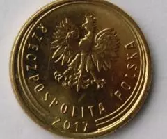 Польша 1 грош 2017 года - 2