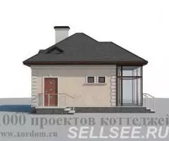 Компактный дом 6 х 6 м. из кирпича с мансардой. - 2