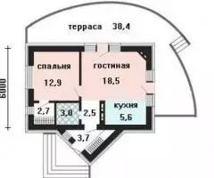 Кирпичный дом 6 х 8 м кирпичный в стиле модерн. - 2